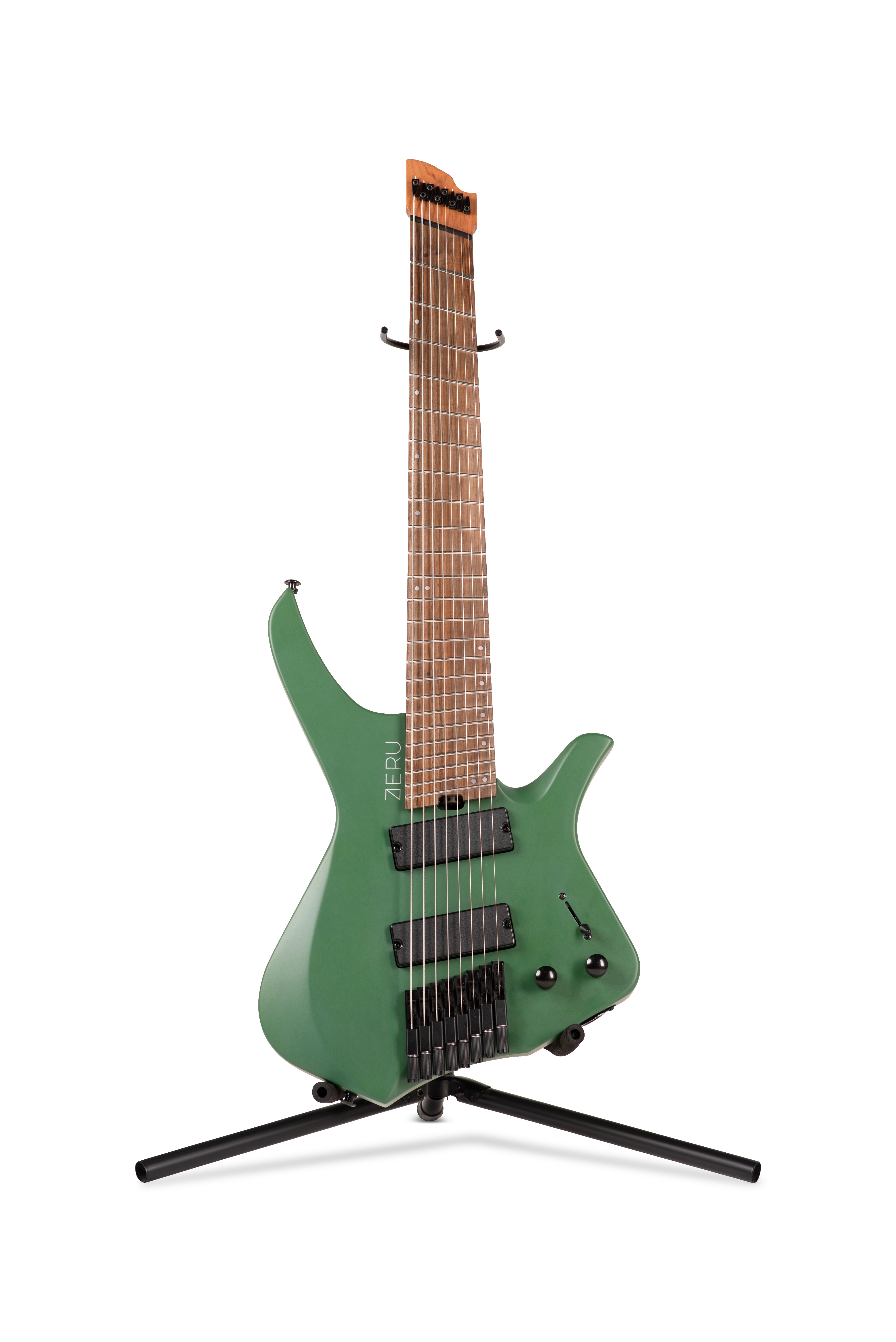 ZERU 8 String Headless Guitar in Verd Satin